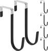 All Bright Door Hanger Door Hook 6pcs Door Hanger for Small Long Items, Bags, Etc. Space-Saving (Black, 46mm)