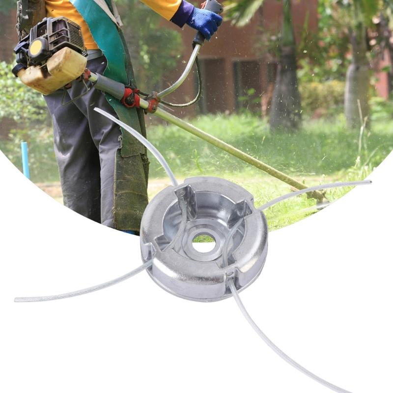 Aluminum Grass Trimmer Head with 4 Lines Brush Cutter Head Thread Cutting Line Head for Lawn Mower Accessories