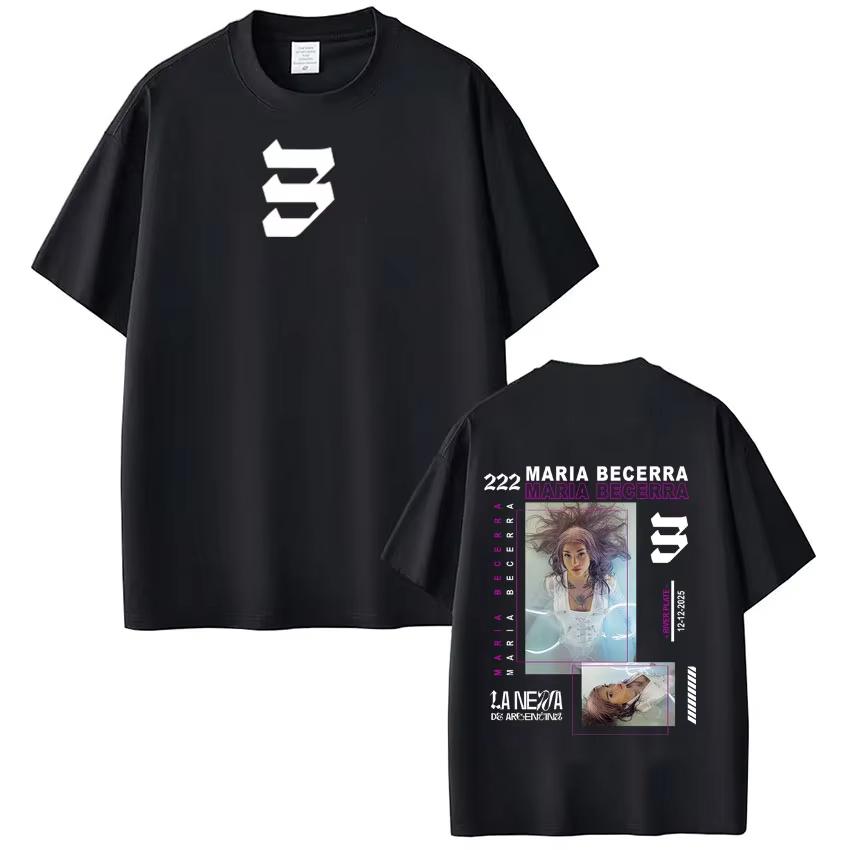 

Singer Maria Becerra Quimera Album Print Tshirt Men Women Fashion Shortsleeved Top Casual pure Cotton Aesthetic Trendy Tshirt 2XL