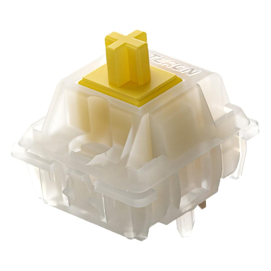 GATERON Milky Yellow Pro RGB Switch Shaft Set for MX Mechanical Keyboards (35-Piece Box)