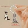 Custom Engraved Pet Memorial Keychain , Dog Cat Horse Bird Portrait, Durable Pet Lover Gift ,Pet Memorial Jewelry