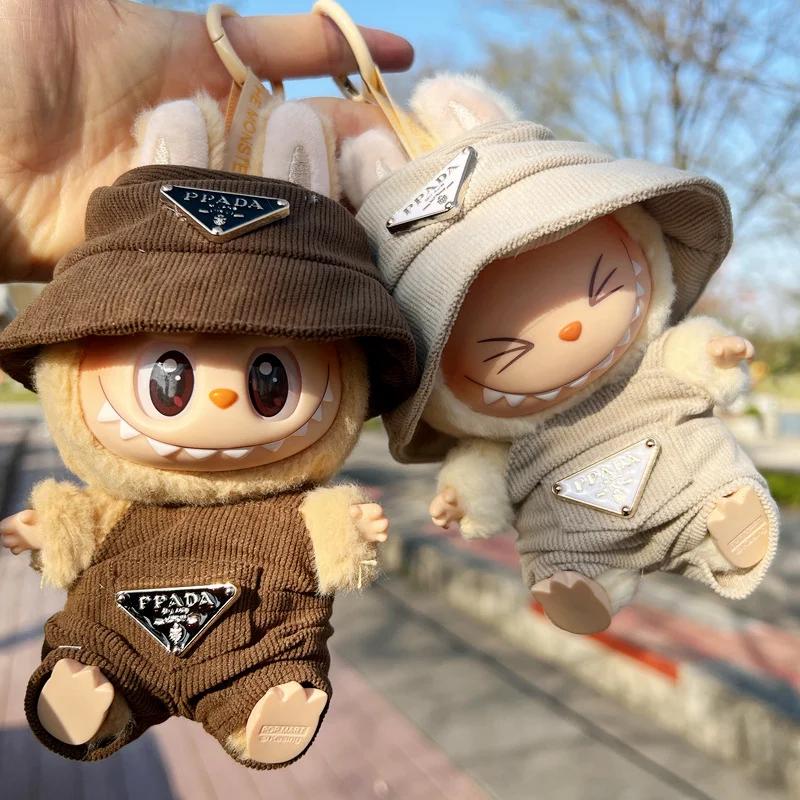 Nový manšestr Pro oblečení pro panenku Labubu Set Klobouk 15-17cm Oblečení Boty Panenka DIY Doplňky Trénink Sezení Párty Hry Hračky Dárky