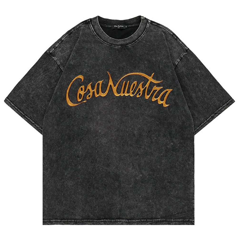 Cotton Tee Shirt Rauw Alejandro Coca Nuestra Tour 2025 TShirts Vintage Retro Men/women TShirt Oversize Mineral Wash Tops