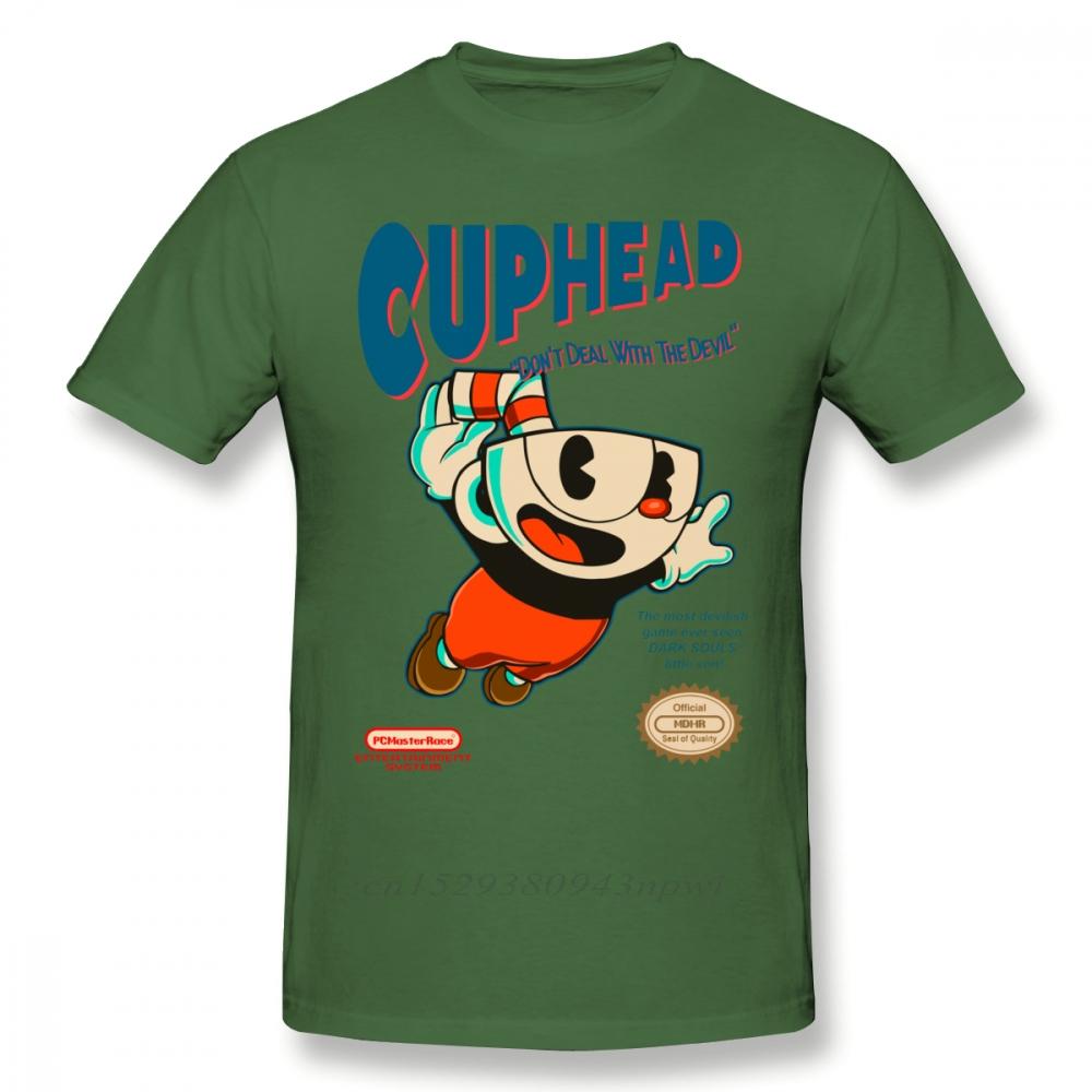 Cuphead T Shirt Super Cuphead TShirt Male Big Tee Shirt Short Sleeve Casual Fun 100 Cotton Graphic Tshirt