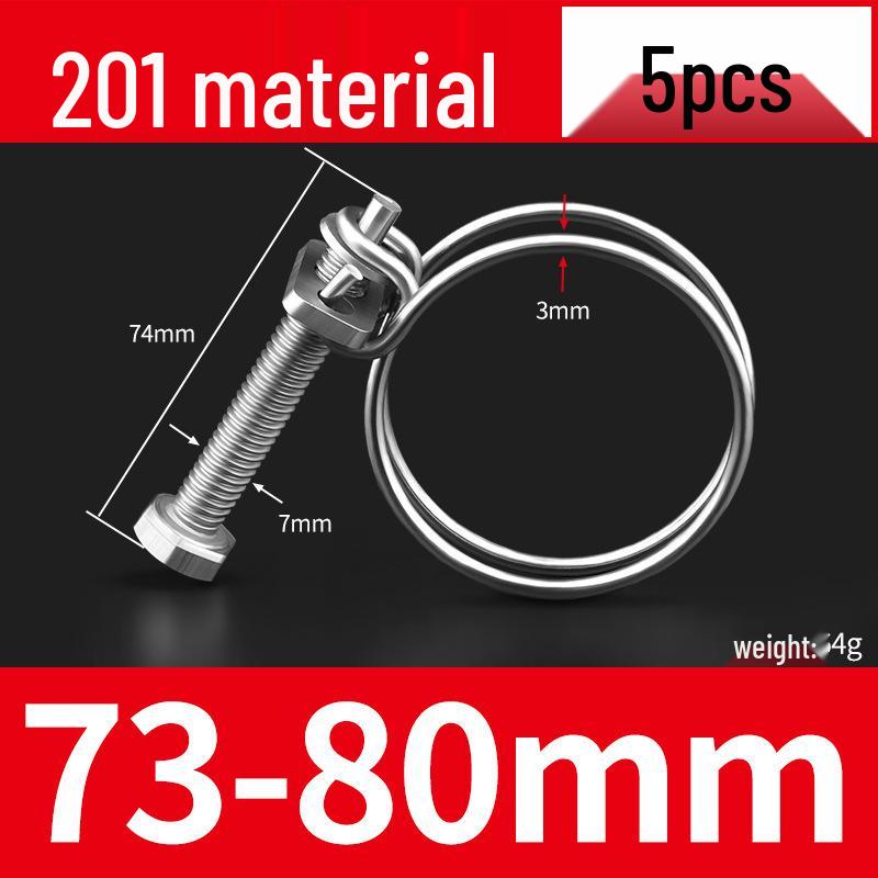 Stainless Steel Double Wire Hose and Pipe Clamp for Gas and Water Retention