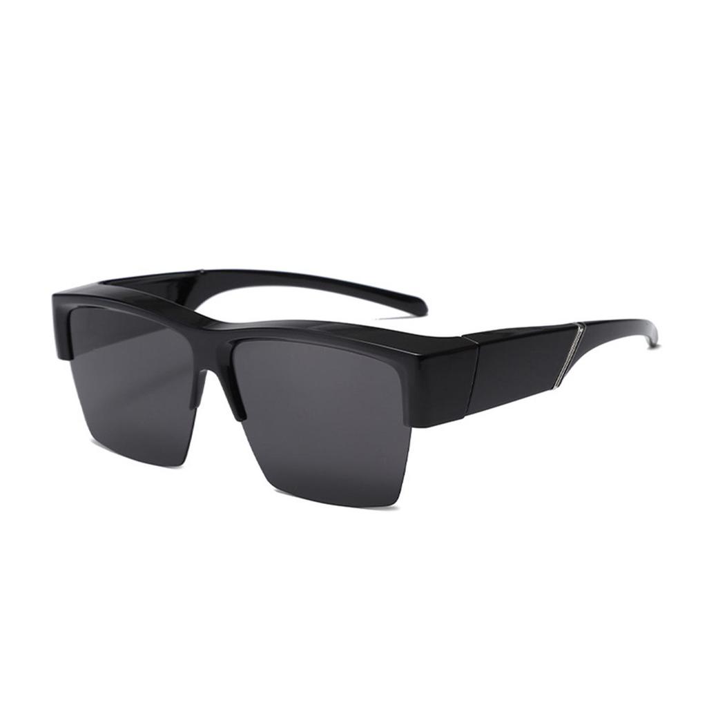 High-End Square Half-Frame Polarized Sunglasses for Men and Women with UV Protection