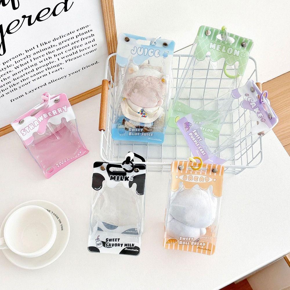 New Transparent Data Cable Storage Bag Dustproof PVC Dolls Storage Pouch Gift Colorful Dolls Outdoor Bag for 13cm Dolls