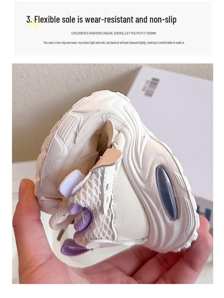 Frühlings-Sportschuhe für Mädchen 2026 - Atmungsaktives Mesh, Weiche Sohle, Rutschfeste Laufschuhe für Kinder
