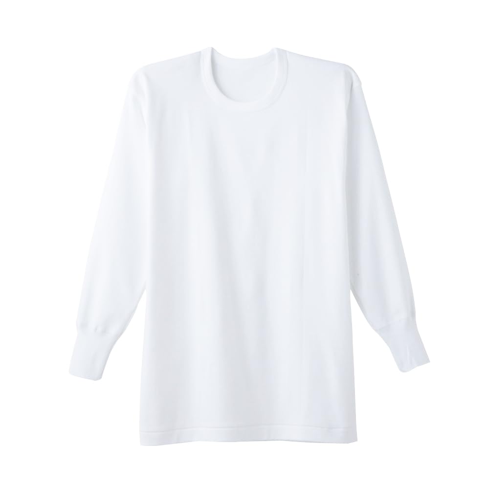 Gunze RP2808A Inner Far Infrared Long Round Set of White Men's Shirts, Treatment, Quick-Drying, Smooth, Sleeve, Neck, 2,