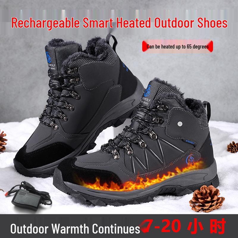 Smart Electric Heated Shoes - Rechargeable, Warm, Insulated Fleece-Lined Footwear for Men and Women, Perfect for Outdoor Use