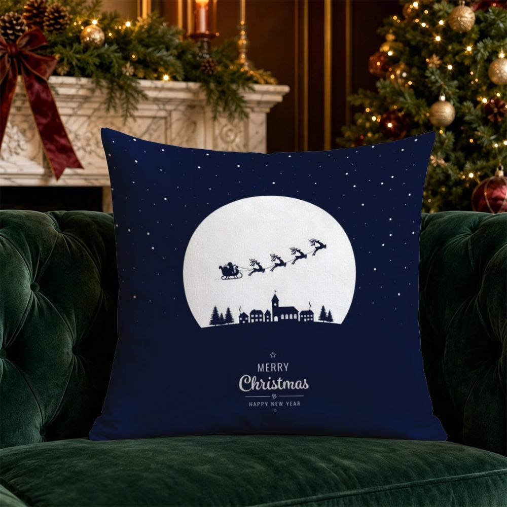 Christmas Cute Throw Pillow Covers Pattern Cushion Cover Suitable for Sofa Bedroom Car Pillow Cover
