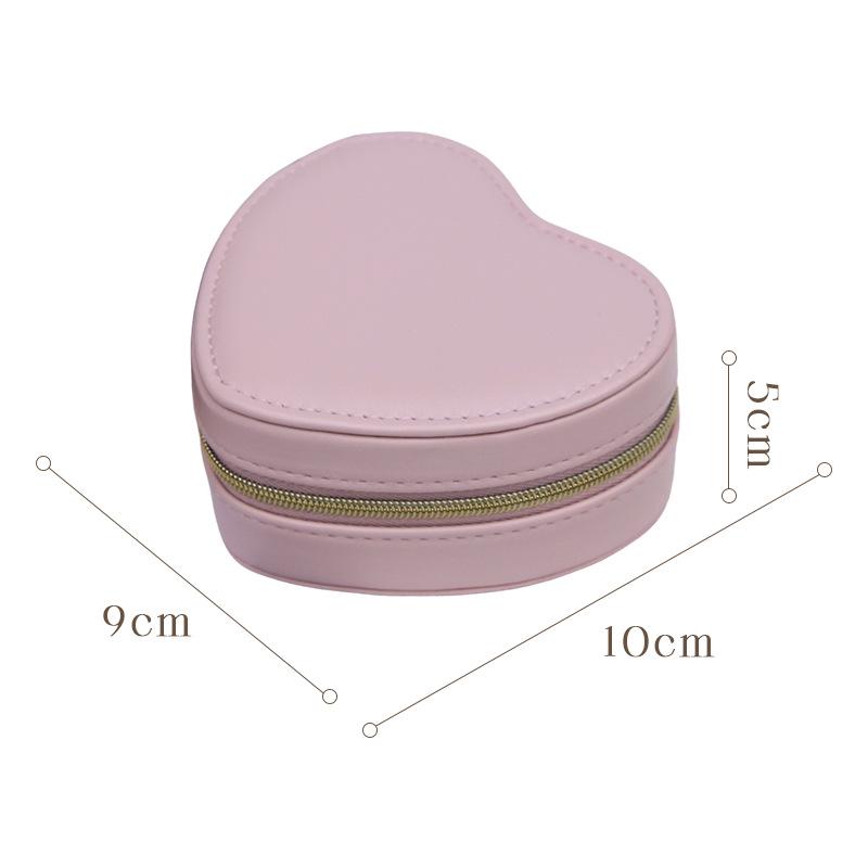 Heart-Shaped Leather Jewelry Box: Elegant, Portable, and Exclusive Earring Storage