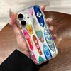 Colorful Surf Board Phone Case For iPhone 16 e 15 14 13 12 11 Pro Max Plus Mini X XS XR SE 2020 2022 Funda Coque