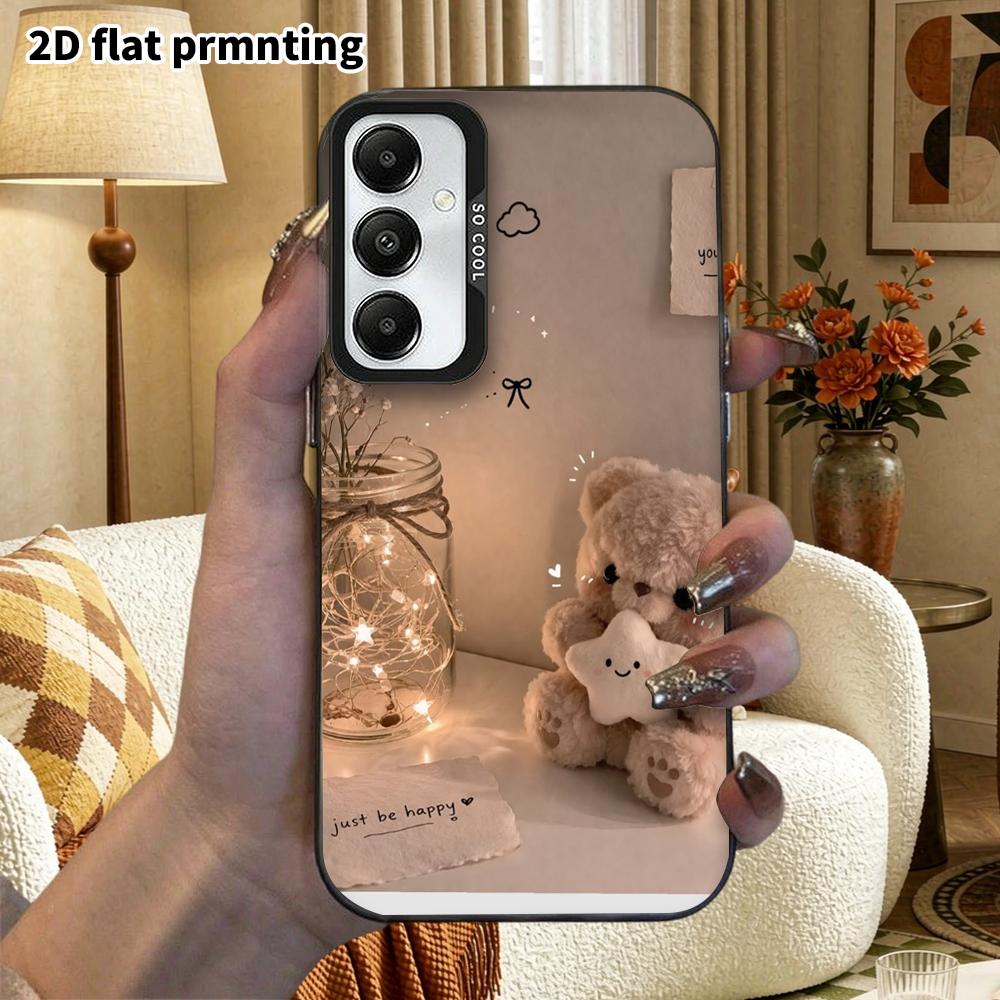 Phone Case: 2D Flat Samsung Galaxy A34 A35 M05 M06 S20 S22 S21 FE Plus 5G Protective Case, Couple Style, Cute Plush Little Bear, Christmas and Hallowe
