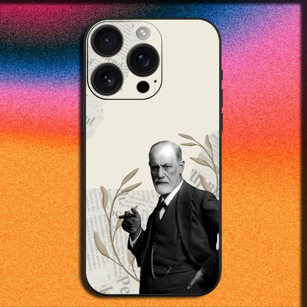 

Psychoanalysis Sigmund Freud Phone Case For iPhone 16,15,14,13,12,11,Pro,XS,Max,XR,Plus,E,Mini Soft Black Cover iPhone11