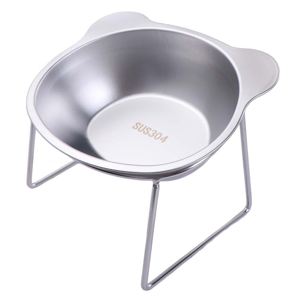 Fall-Resistant Stainless Steel Cat Bowl Cervical Protection High Foot Dog Feeder  Water Bowl