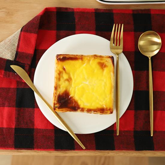 Vánoční kostkovaná prostírání ubrus měkká podložka polštář pratelný domácí stolní dekor