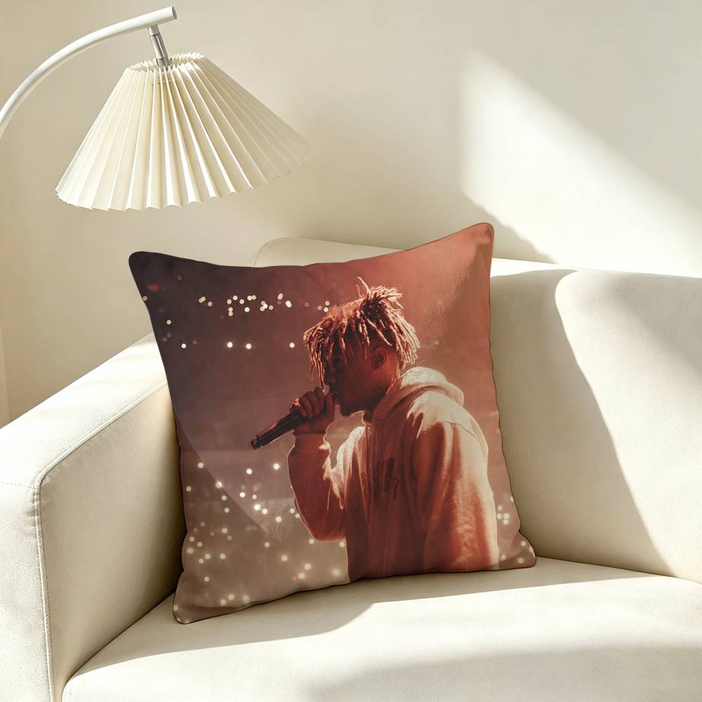 J-Juice WRLD 999 Emo Rap Pillow Case Square Double-Sided Sofa Cushion Cover Bedroom Bedside Pillow
