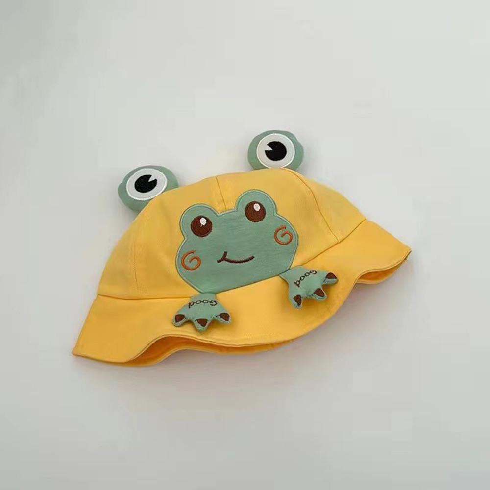 Cartoon Frog Shape Hat for 1-2 Years Old Boys Girls Outdoor Fisherman Sunshade Cap