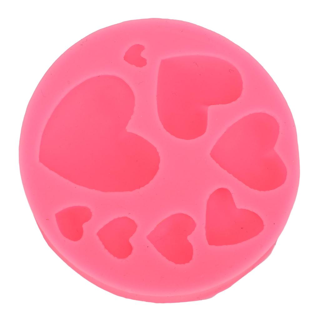 8 Holes Heart Shaper Silicone Moulding Tool for Fondant Cake Chocolate Decoration Crafts Making