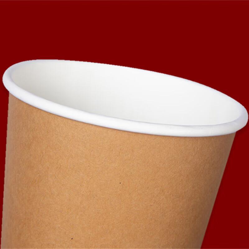 Yidengxia 400ml Double-Layer Kraft Disposable Coffee Cups with Lids, 1000-Count