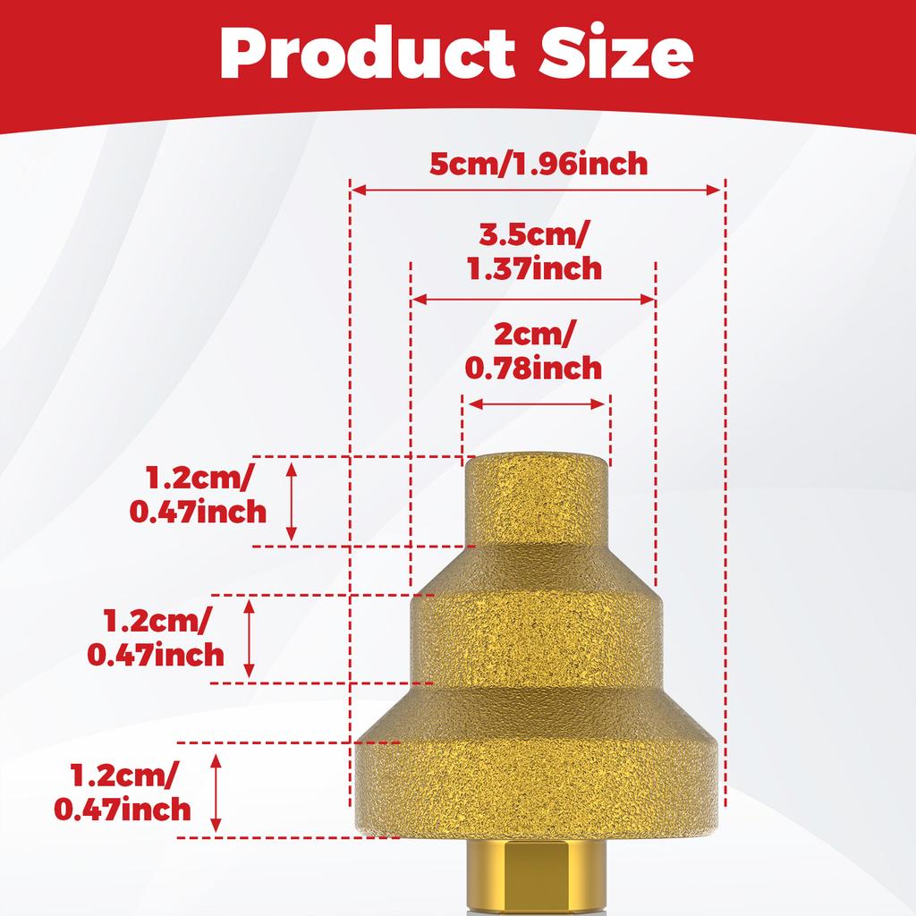 1/2PCS Step Drill Bit Sturdy Diamond Brazed Beveling Chamfer Bits Precision Cutting Multi Layer Hole Opener Wear for Metal Wood