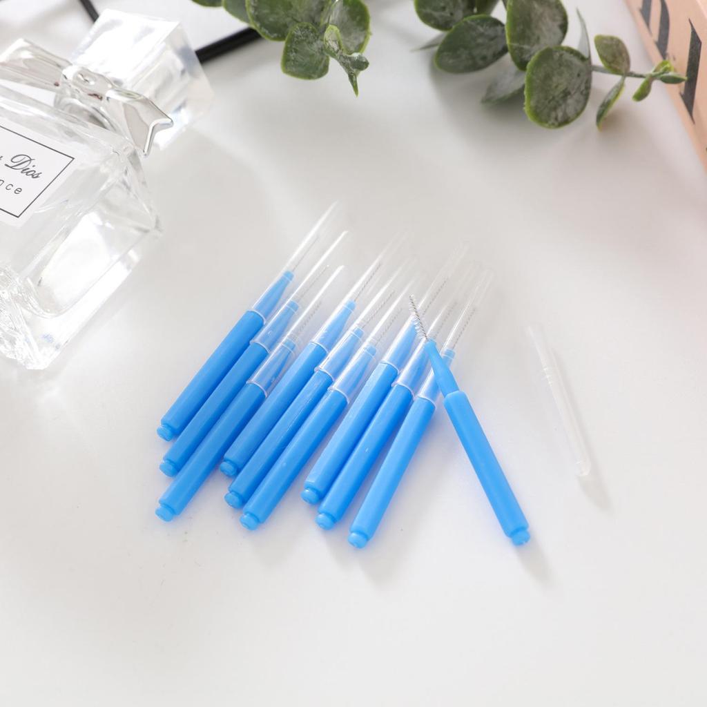 Colored Disposable Spiral Eyelash and Eyebrow Brush Combo