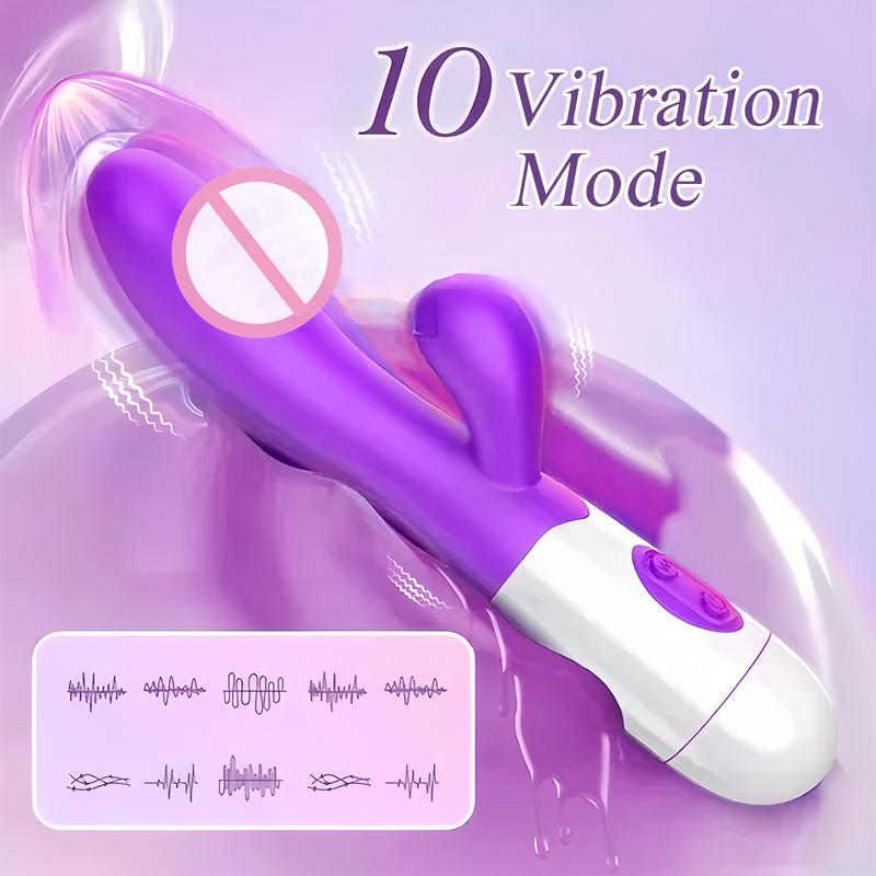 30 Speed Rechargeable G-Spot Vibrator Vaginal Massager Clitoris Stimulation Sex Toys Dual Motor Rabbit Vibrator for Women Female