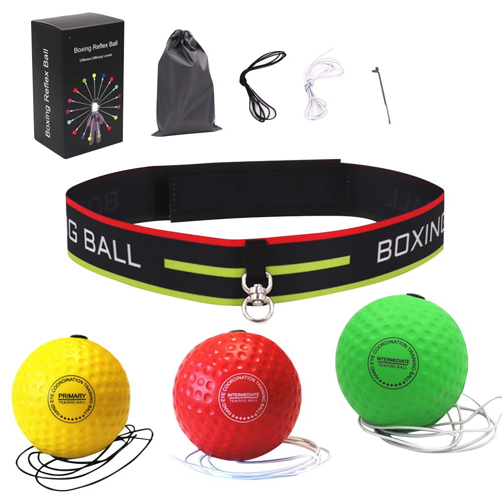Boxing Head Ball Raising Reaction Reflex Speed Punch Ball Adjustable Boxing Speed Headband Punch Ball for Adult Kids Boxing