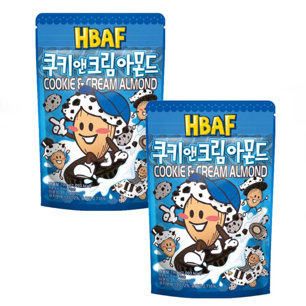 HBAF Cookies & Cream Almonds, 190g * 2 Pack