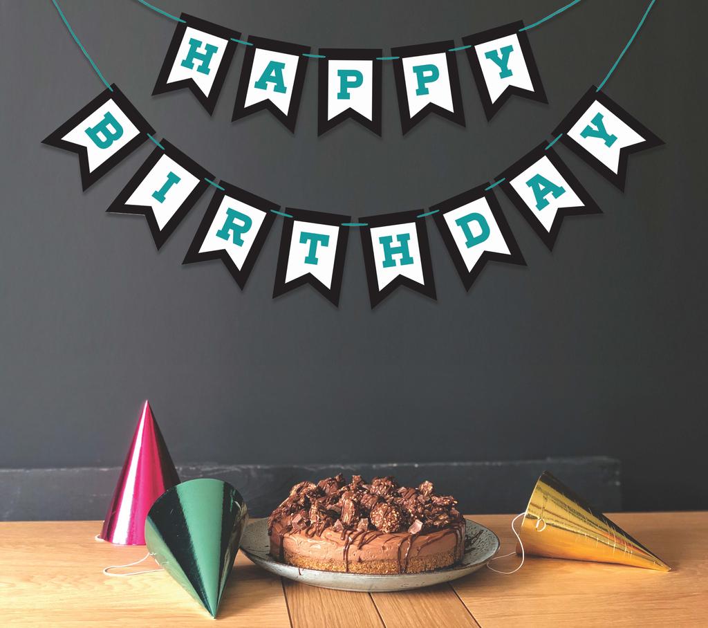 Inkdotpot Birthday Party Decorations Happy Birthday Party Garland Baby Boy Or Girl Car Gender Neutral Pennant Banner