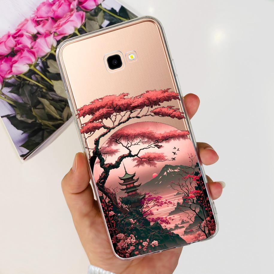 For Samsung Galaxy J4 Plus 2018 Phone Case Fashion Flower Soft Silicone Cover For Samsung J4 J 4 Plus 2018 J4+ J415F J4Plus Capa