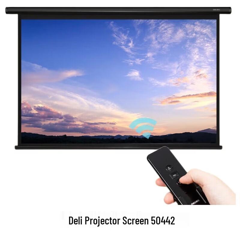 Deli 50442 100-inch Electric Projector Screen