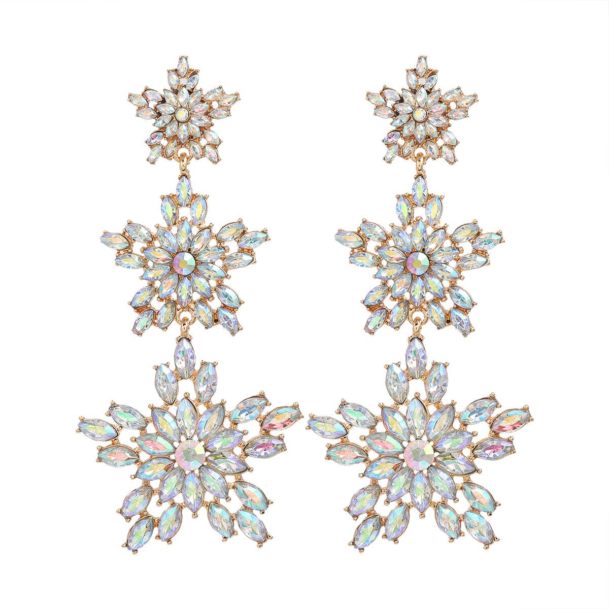 

Серьги-подвески со звездами для женщин, блестящие серьги со стразами, ювелирные аксессуары