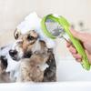 Weiche Silikon Hundeshampoo-Bürste mit Seifenspender Langer Griff Shampoo-Massage-Badbürste für Dusche Tägliche Reinigung