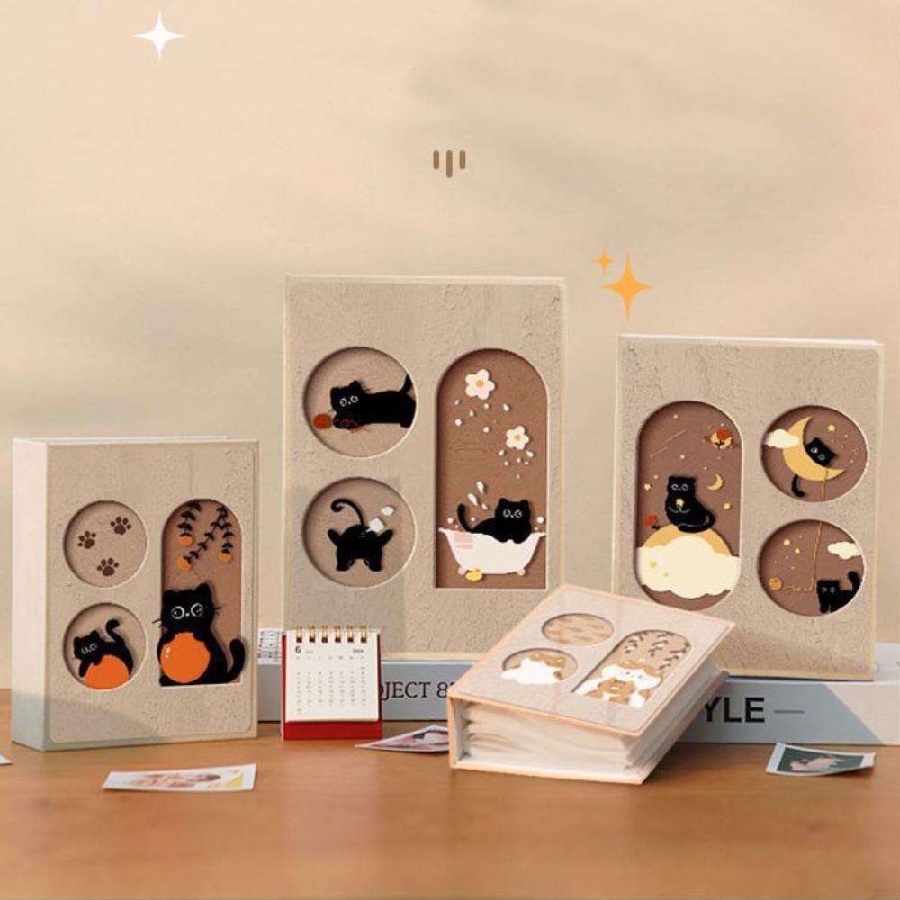 Katt-tema Omslagskort Samlingsbok Lyxig Design Fotokort Skyddshylsa