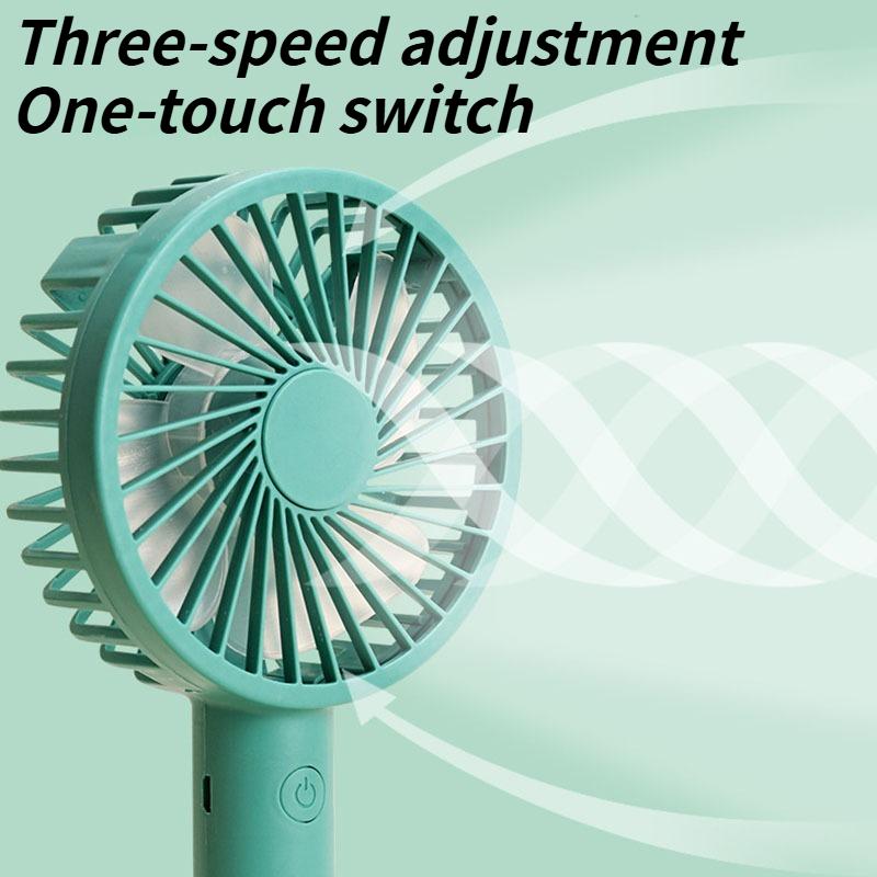 Multi-Purpose USB Desk Fan - 3-in-1 Portable Rechargeable Handheld Fan for Office, Home, Dorm Rooms & Outdoor Activities