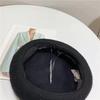 Winter Wool Beret Hat for Women Lady Love Heart Embroidery Warm Pumpkin Hats Ins Korean Girl Y2K Artist Painter Octagonal Caps