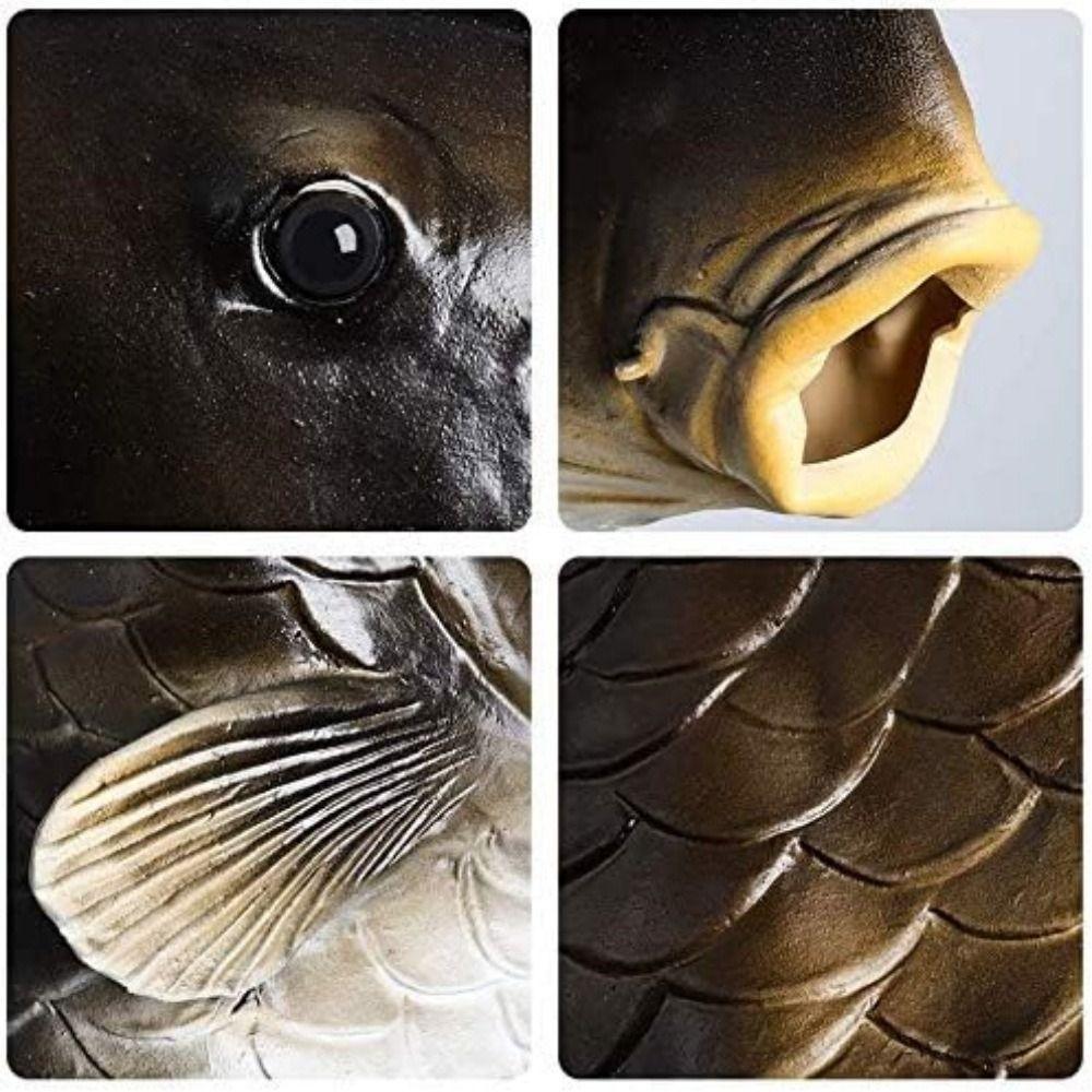Latex Realistische Karpfenmaske Realistische Fisch-Latexmaske Kopfbedeckung Fischkopfmaske Halloween Cosplay