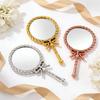Handheld Vintage Makeup Mirror Round Portable European Twisted Rope Vanity Mirror For Dressing Room Travel Home Decor