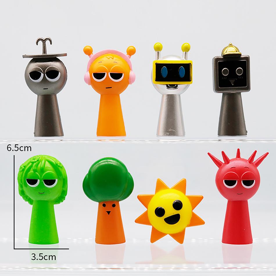 8-12Pcs Set Funny Sprunki Figuras Model 6-8Cm Pvc Sprunki Game Anime Action & Toy Figures Cartoon Children Birthday Gifts Toys