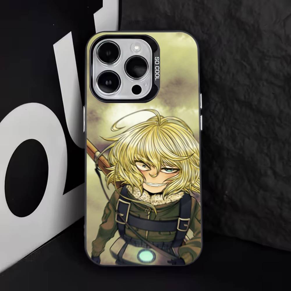 Saga of Tanya the Evil Phone Case For iPhone 16,15,14,13,12,11,8,7,Pro,Max,Plus,Mini,XS,SE Anti Fall Black Matte Hard