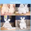 Plush Lazy White Rabbit Doll Delightful Large Cuddly Bunny For Home Nursery And
