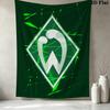 Werder Bremen Mønster Veggteppe Estetisk Vegghengende Trykt Stoffteppe Dekorative Tepper for Soverom Stue Hjemmeinnredning