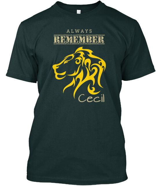 Always Remember Cecil The Lion T-Shirt Made in the USA Size S to 5XL XL