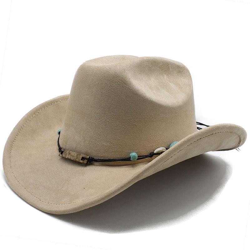 Ethnic Style Western Cowboy Hat With Large Brim For Outdoor Sunshade And Breathability