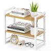 LIKENNY Desktop Storage Desk Top Bookshelf with Kitchen Spice Small Desktop Computer PC Height 43 X 20 X 43 Cm Shelf, Hanger, 2-Tier, Storage, Rack,