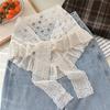 Embroidered Flower Lace Flower Hair Scarf Y2K Streetwear Chic Lace Mini Skirt Bohemian Casual Bandanas for Women