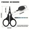 Stainless Steel Fishing Scissor Plier Cut PE Braid Line Cutter Plies Carp Fishing Accessories Tools