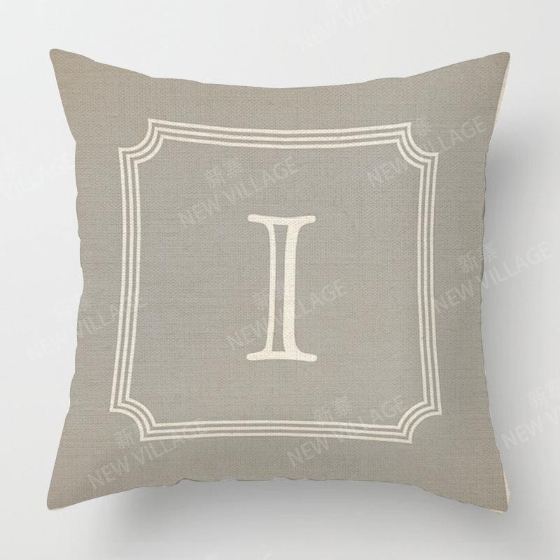 Home Living Room Fashion Grey Letter Decoration Cushion Covers Linen Throw Pillow Covers45*45 Pillowcase 40x40cm 50x50 45x45